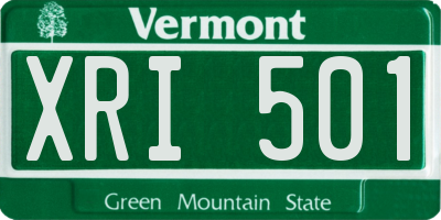 VT license plate XRI501