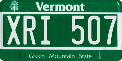 VT license plate XRI507