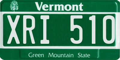 VT license plate XRI510