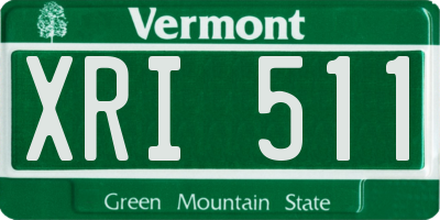 VT license plate XRI511