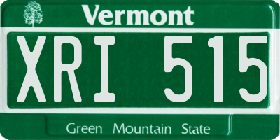VT license plate XRI515
