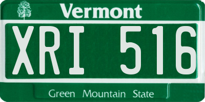VT license plate XRI516