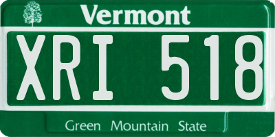 VT license plate XRI518