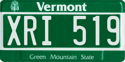 VT license plate XRI519