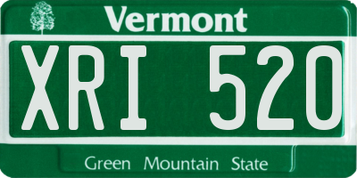 VT license plate XRI520