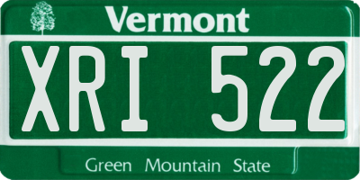 VT license plate XRI522