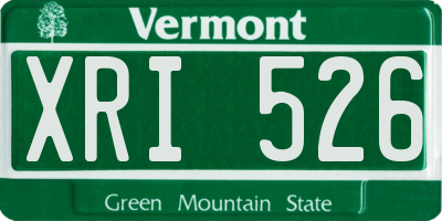 VT license plate XRI526