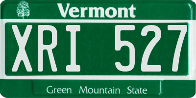 VT license plate XRI527