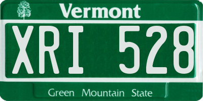VT license plate XRI528