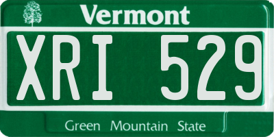 VT license plate XRI529