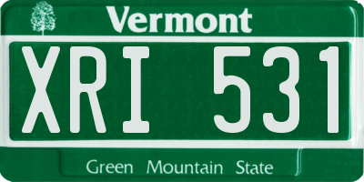 VT license plate XRI531