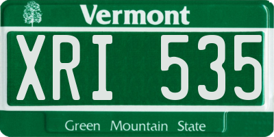 VT license plate XRI535