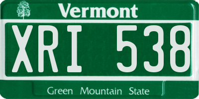 VT license plate XRI538