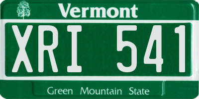 VT license plate XRI541