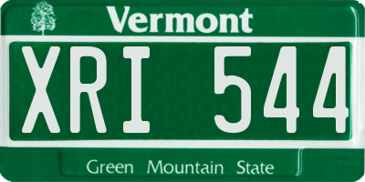 VT license plate XRI544