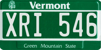 VT license plate XRI546