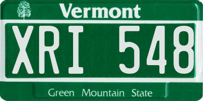 VT license plate XRI548