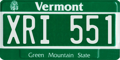VT license plate XRI551
