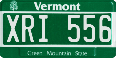 VT license plate XRI556