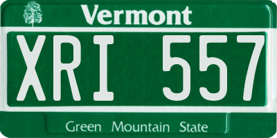 VT license plate XRI557