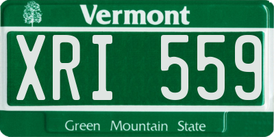 VT license plate XRI559