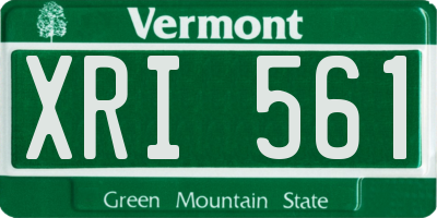 VT license plate XRI561