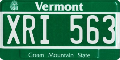 VT license plate XRI563