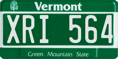 VT license plate XRI564