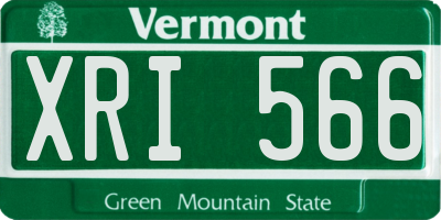 VT license plate XRI566