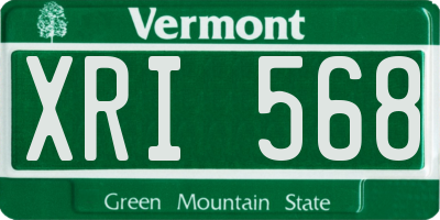 VT license plate XRI568