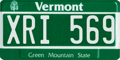 VT license plate XRI569