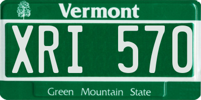 VT license plate XRI570