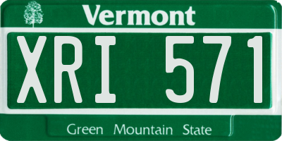 VT license plate XRI571