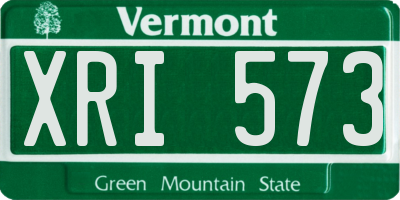 VT license plate XRI573