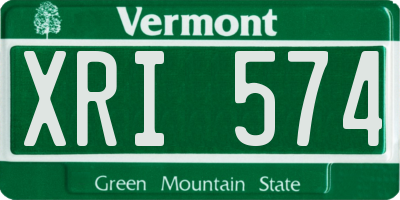 VT license plate XRI574