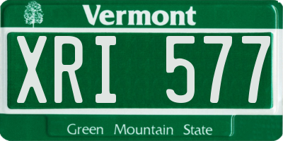 VT license plate XRI577