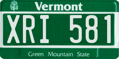 VT license plate XRI581