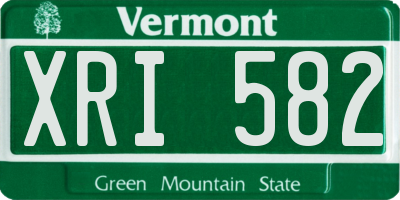 VT license plate XRI582