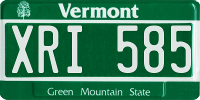VT license plate XRI585