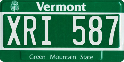 VT license plate XRI587