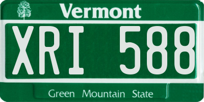 VT license plate XRI588