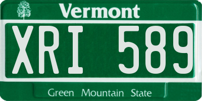 VT license plate XRI589