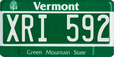 VT license plate XRI592