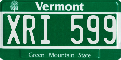 VT license plate XRI599