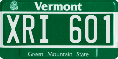VT license plate XRI601