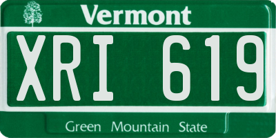 VT license plate XRI619