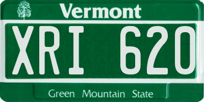 VT license plate XRI620
