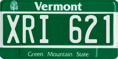 VT license plate XRI621