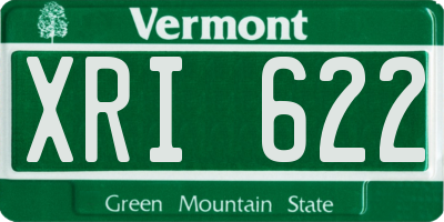 VT license plate XRI622