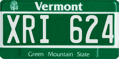 VT license plate XRI624